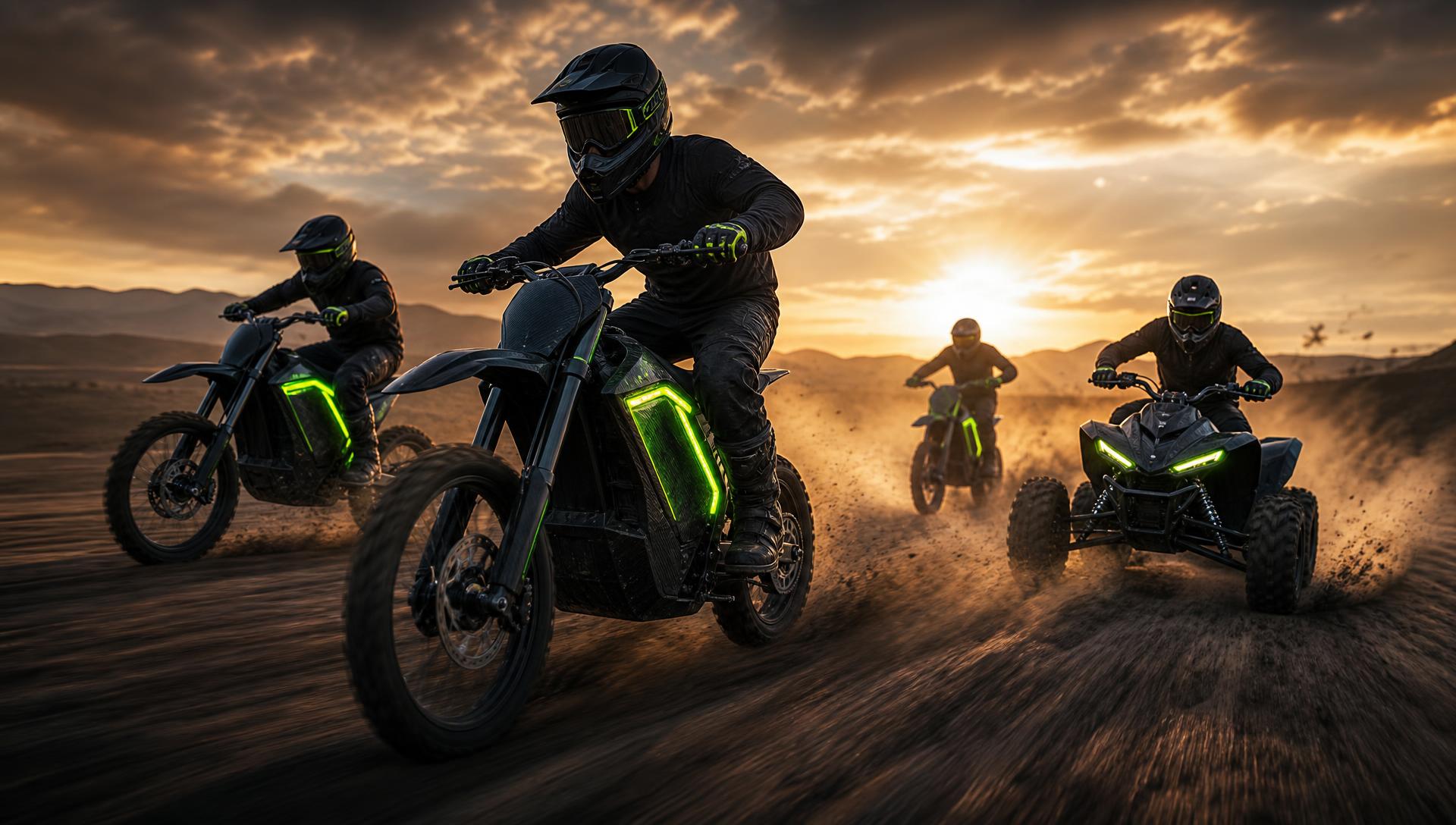 Pojazdy S&S Ride na filmie Elektryczne motocykle i quad S&S Ride w akcji na torze off-road